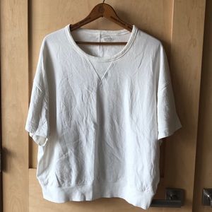 Short-sleeved dolman sweatshirt